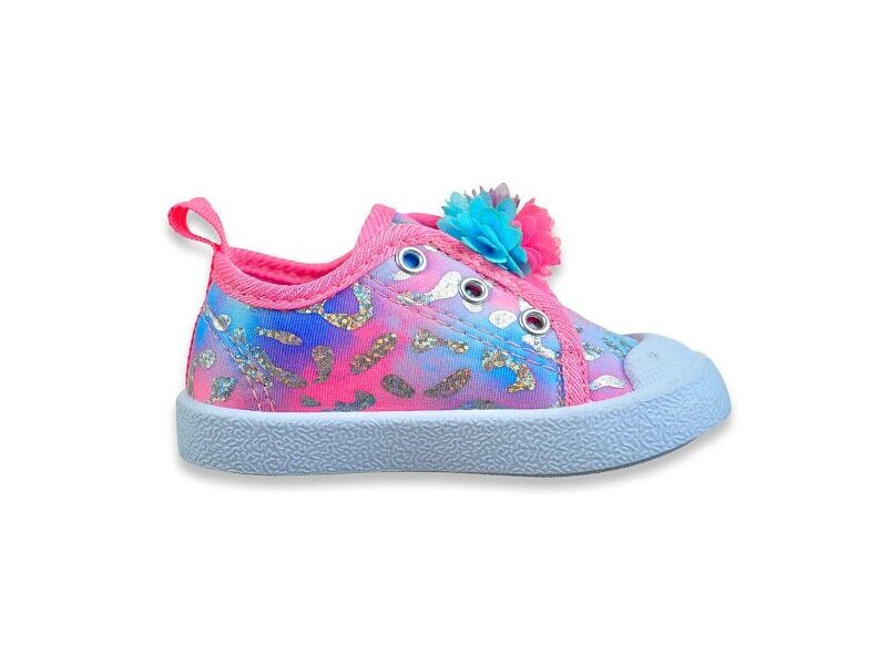 Laura Ashley Baby Girls' Allover Pink Print Sneakers
