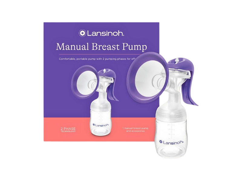 Lansinoh Manual Breast Pump, Hand Pump for Breastfeeding