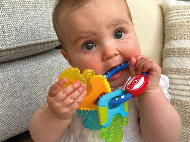 Nuby Icy Bite Keys Teether Toy - Diaper Yard Gh