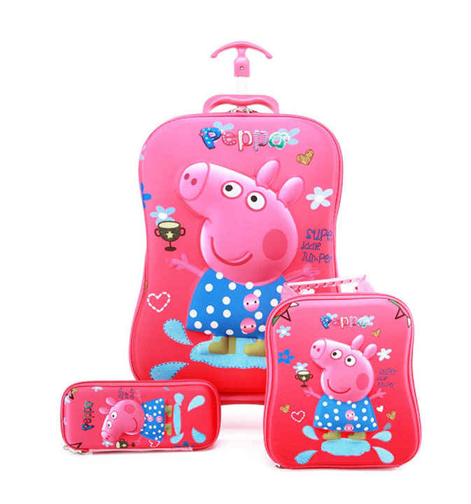 Peppa Pig 3 in 1 Trolley Bag Set - Diaper Yard Gh
