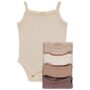 0-3m Brown Pointelle Sleeveless Bodysuits