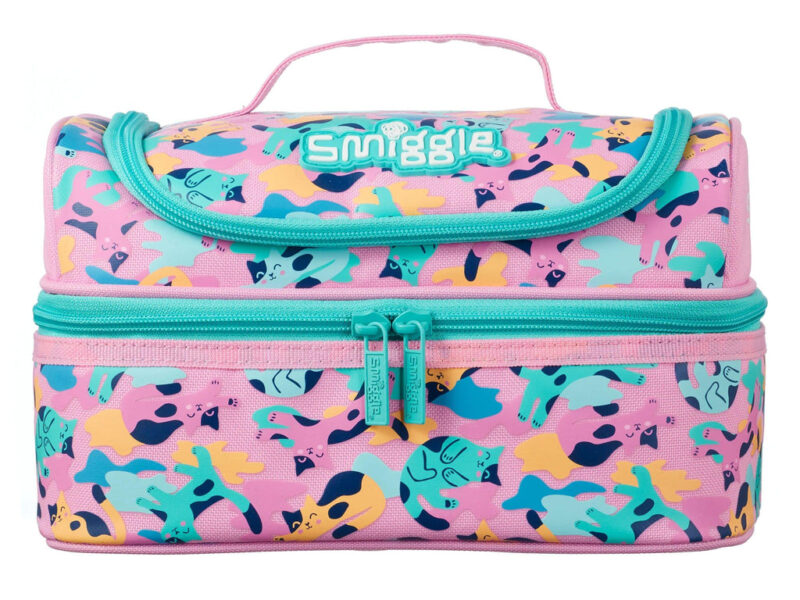 Smiggle Illusion Double Decker Lunchbox - Pink - Diaper Yard Gh