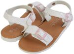 Nicole Miller Girls' Glitter Strap Flat Sandals Size 8T