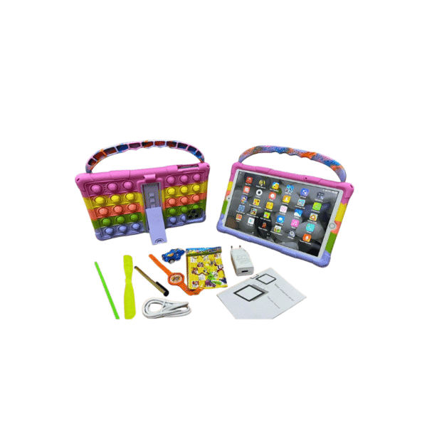 S-Pad Android 512GB Kids Tablet with 2 Sims & Memory Card Slot with accessories