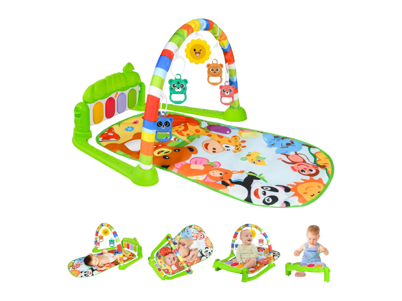 alt="Baby Musical Gym Mat with Lights, Music, and Tummy Time"
