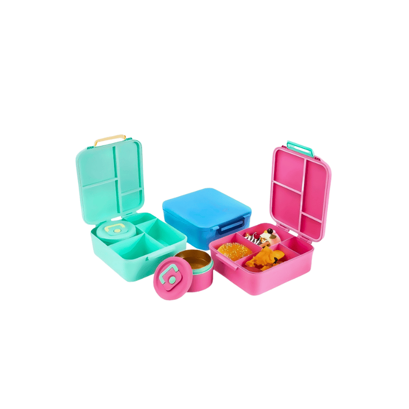 Kids bento lunchbox with colourful food compartments