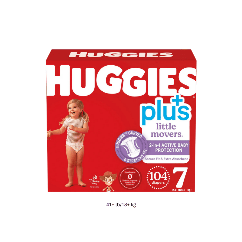 "Huggies Plus Little Movers Diapers Size 7 - Diaper Yard Ghana"