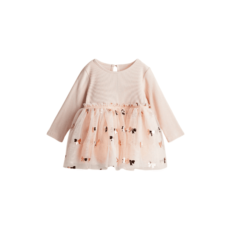 "Soft blush sequin dress for toddlers and girls - Diaper Yard"