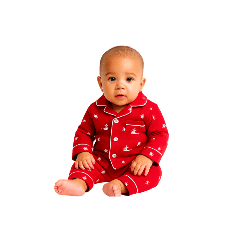 "Billie Faiers Red Reindeer Shirt Pyjamas for babies 0-3 months - Diaper Yard Ghana"