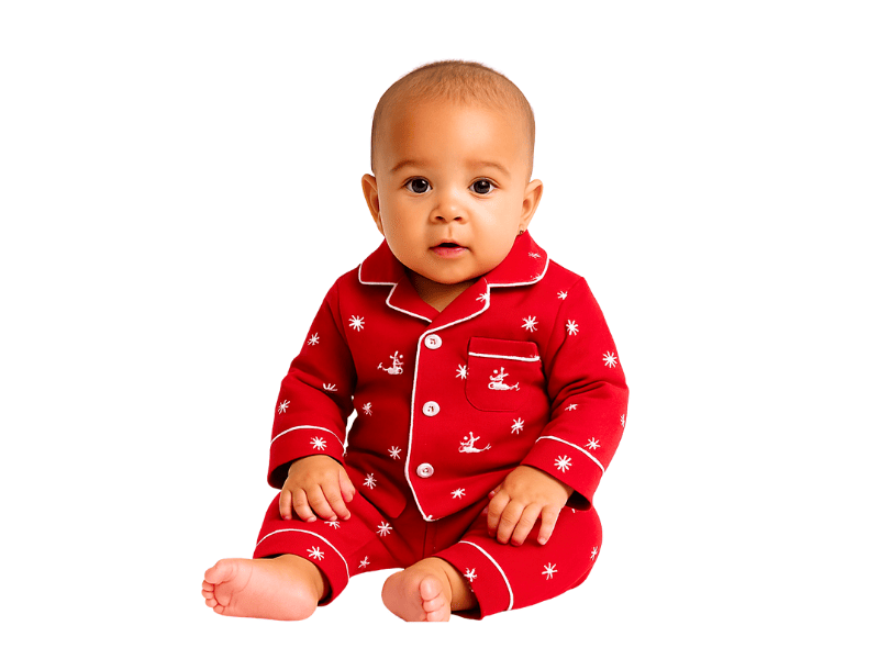 "Billie Faiers Red Reindeer Shirt Pyjamas for babies 0-3 months - Diaper Yard Ghana"