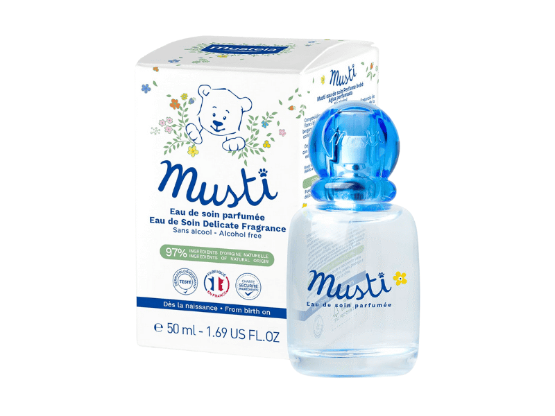Mustela Musti baby perfume bottle and packaging 50ml