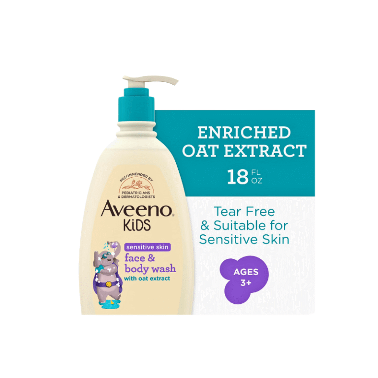 “Aveeno Kids gentle oat extract body wash”