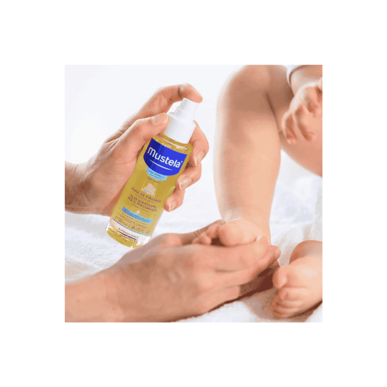 Mustela Baby Massage Oil safe from birth