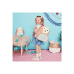 Skip Hop Llama preschool backpack worn by toddler