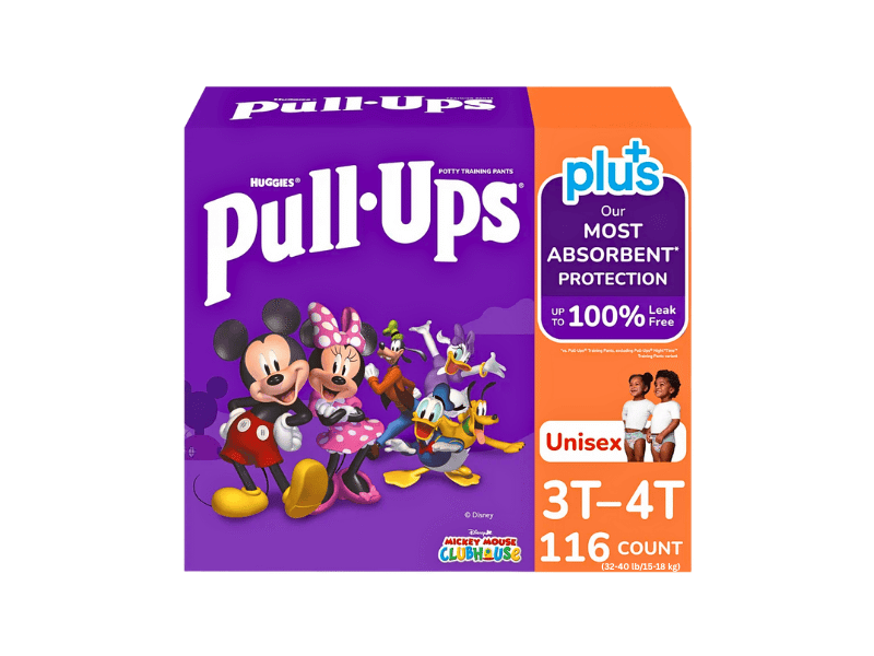 Huggies Pull-Ups Plus Unisex Training Pants 3T- 4T