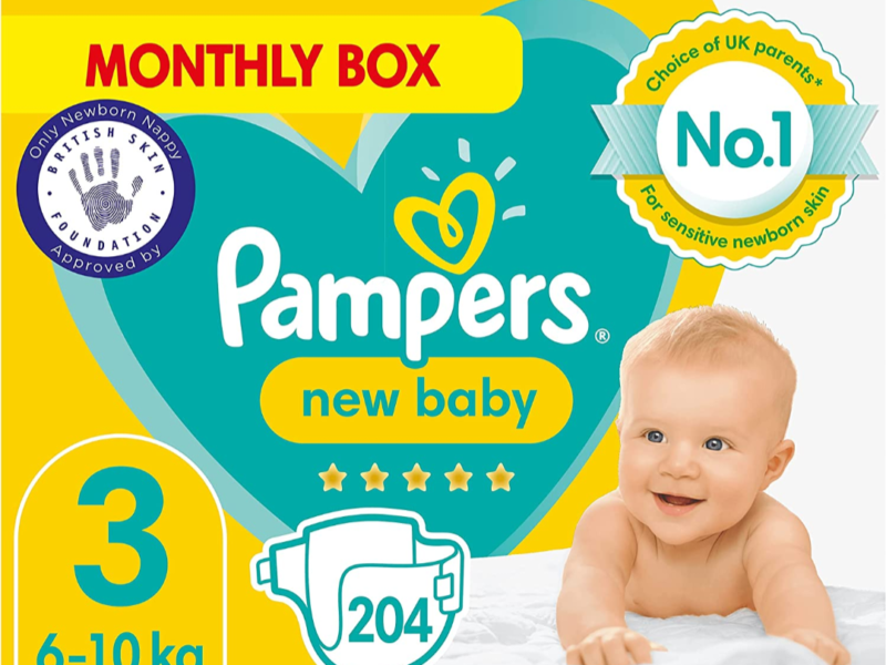 Pampers New Baby Diapers Monthly Box Size 3