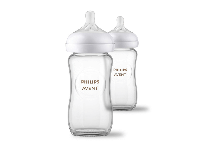 Philips Avent Natural Glass Baby Bottles 240ml (8oz) - 2 Pack