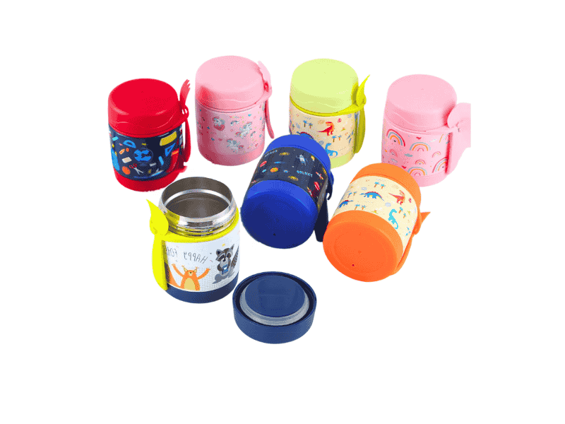 Portable Stainless Steel Food Flask with Spoon - 10oz Vacuum Insulated Lunch Jar