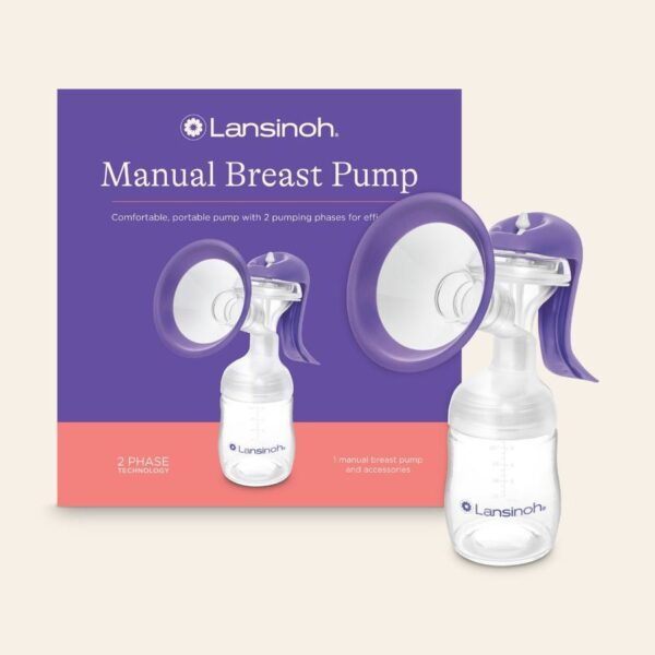 Lansinoh Manual Breast Pump, Hand Pump for Breastfeeding