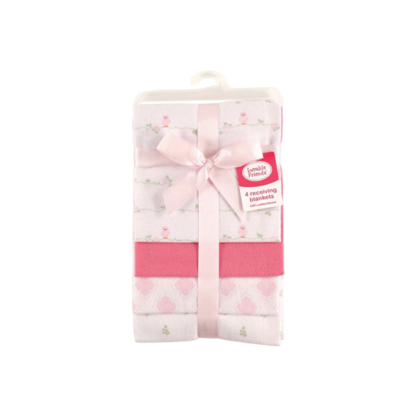 Luvable Friends Unisex Baby Cotton Flannel Receiving Blankets, Bird, One Size