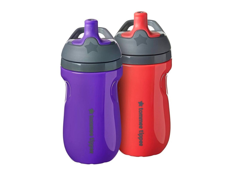 Tommee Tippee 2 Pack Insulated Sportee Water Bottle 260ml - Purple & Raspberry