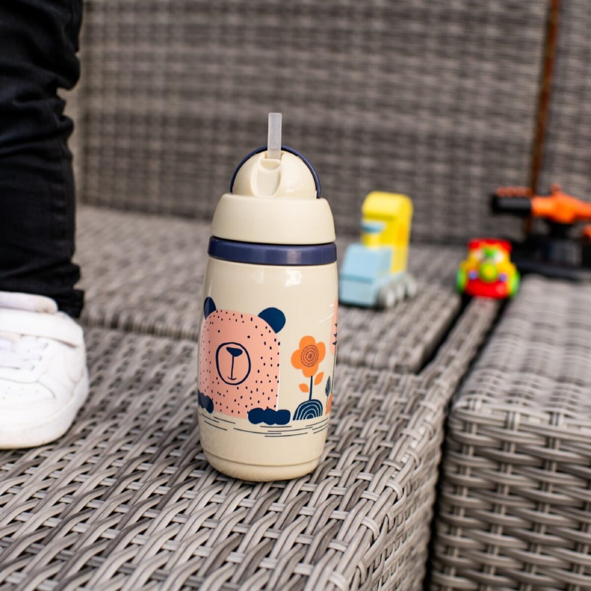 Tommee Tippee Grey Superstar Insulated straw bottle 266ml - Diaper Yard Gh