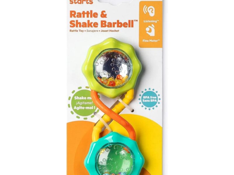 Bright Starts Rattle and Shake Barbell Toy - 3 Months + - Diaper Yard Gh