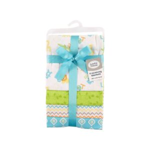 Luvable Friends Unisex Baby Cotton Flannel Receiving Blankets, Abc, One Size - Diaper Yard Gh