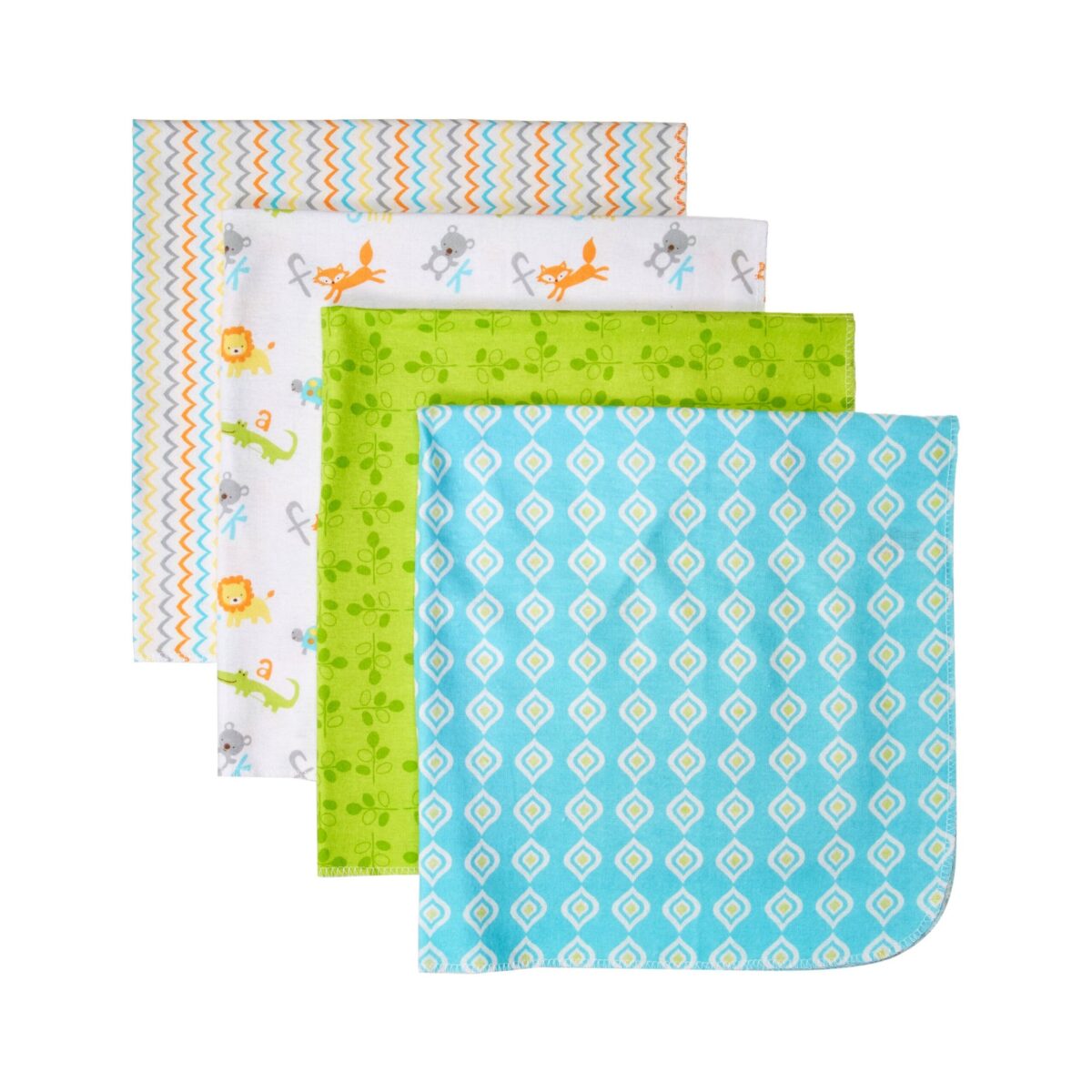 Luvable Friends Unisex Baby Cotton Flannel Receiving Blankets, Abc, One Size - Diaper Yard Gh