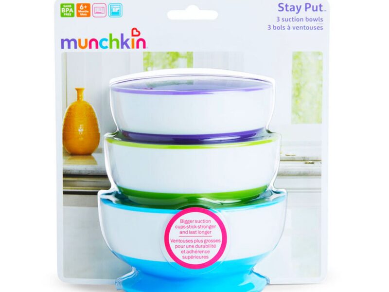 Munchkin Stay Put Suction Bowl, 3 Pack - Diaper Yard Gh