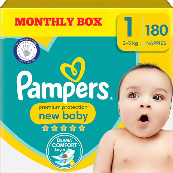 Pampers New Baby Diapers  Monthly Box Size 1
