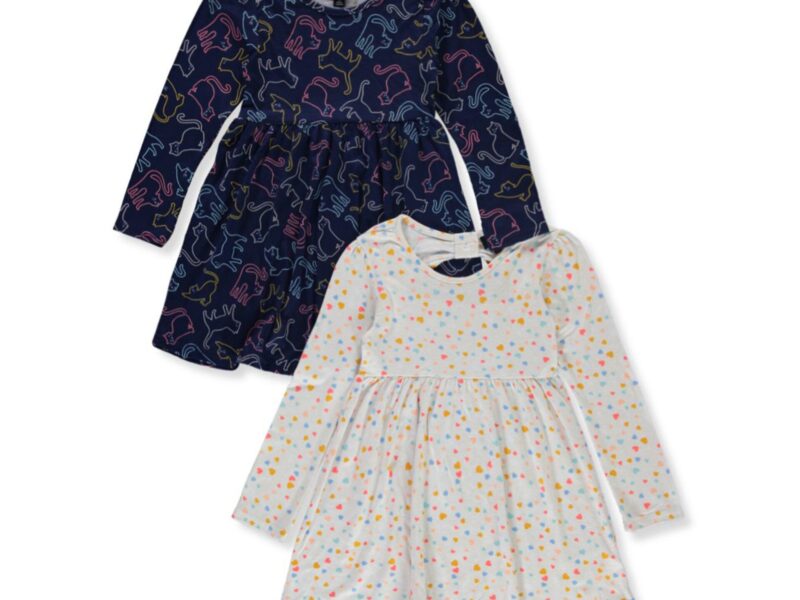Picapino Girls' 2-Pack Dresses Navy - Diaper Yard Gh