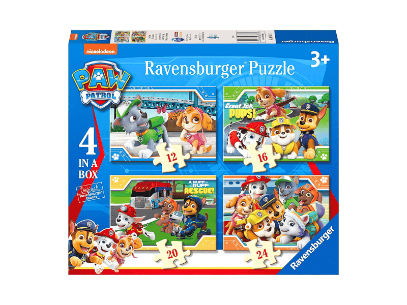 Ravensburger Paw Patrol 4-in-1 Puzzle Set 3 Years+