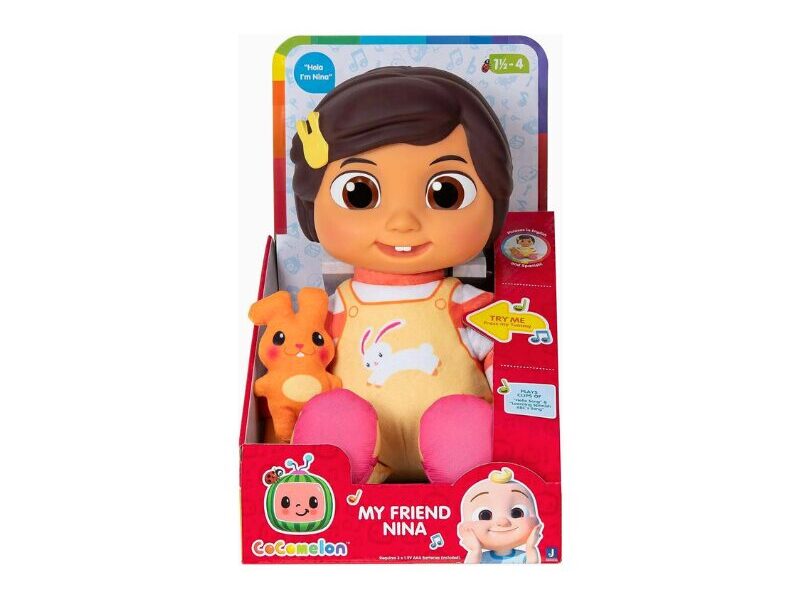 CoComelon My Friend Nina Doll, Soft Plush Body - Music, Sounds, and Phrases