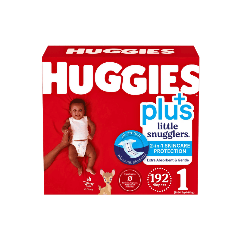 "Huggies Plus Little Snugglers Diapers Size 1 - Diaper Yard Ghana"