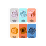 Silicone sensory blocks showing letters, numbers and shapes