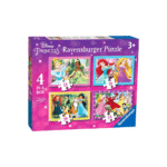 Disney princess puzzle set box – 4 puzzles included