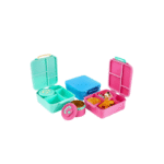 Kids bento lunchbox with colourful food compartments