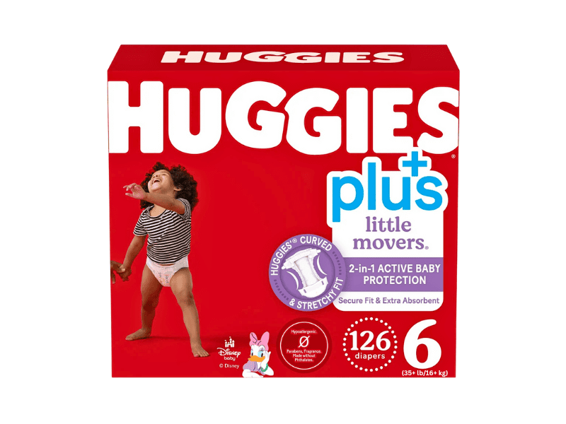 "Huggies Plus Little Movers Diapers Size 6 - Diaper Yard Ghana"