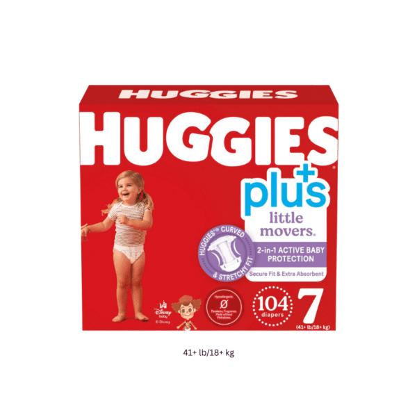 "Huggies Plus Little Movers Diapers Size 7 - Diaper Yard Ghana"