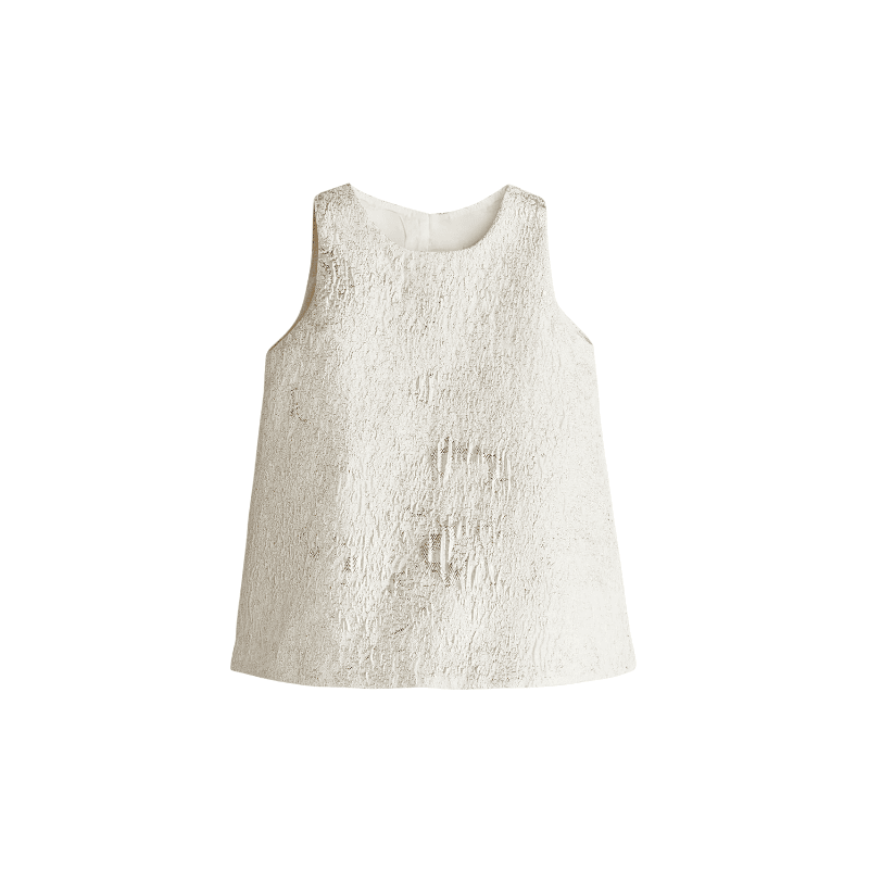 "Textured ivory A-line dress for toddlers and young girls Ghana"