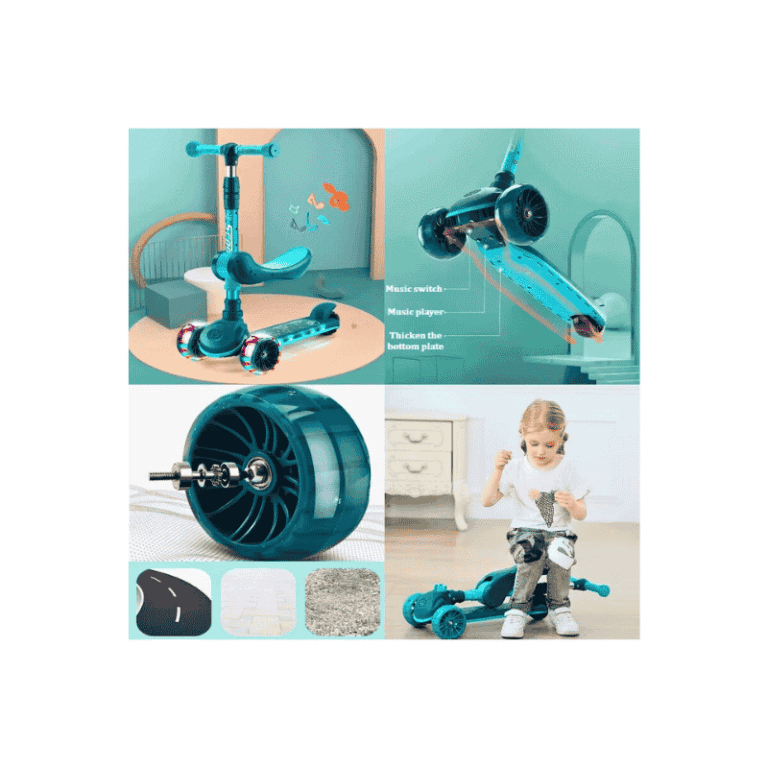 Foldable scooter for toddlers with music
