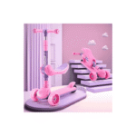 Pink kids foldable LED scooter