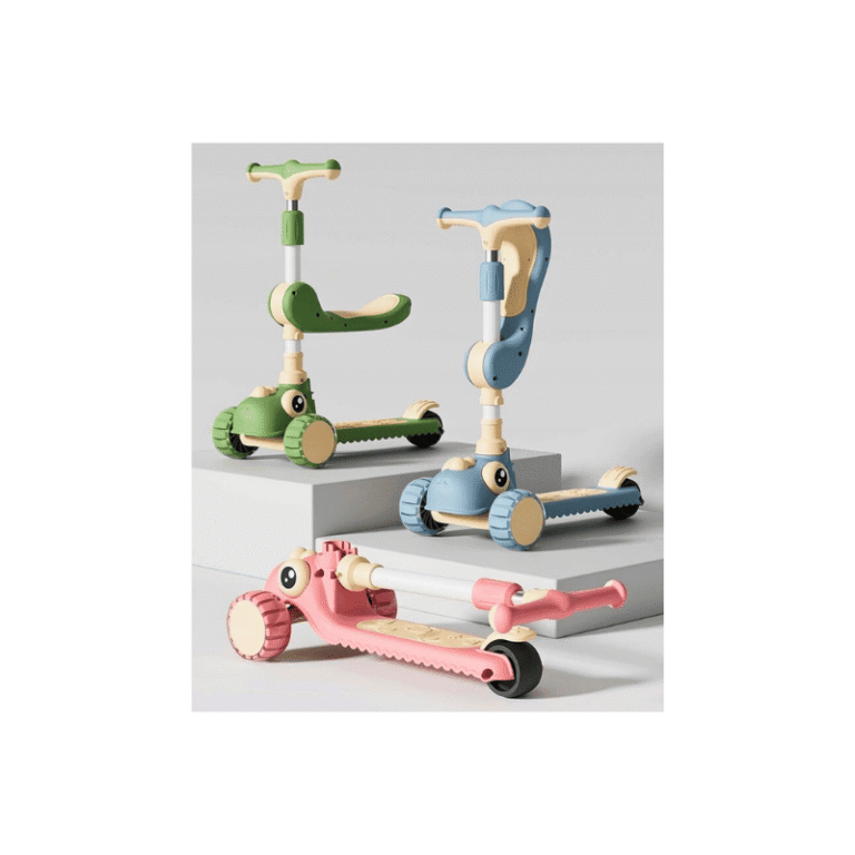 Kids foldable light up musical scooter