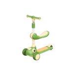 Kids foldable light up musical scooter green