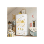 plastic 4-layer kids dresser with bear design