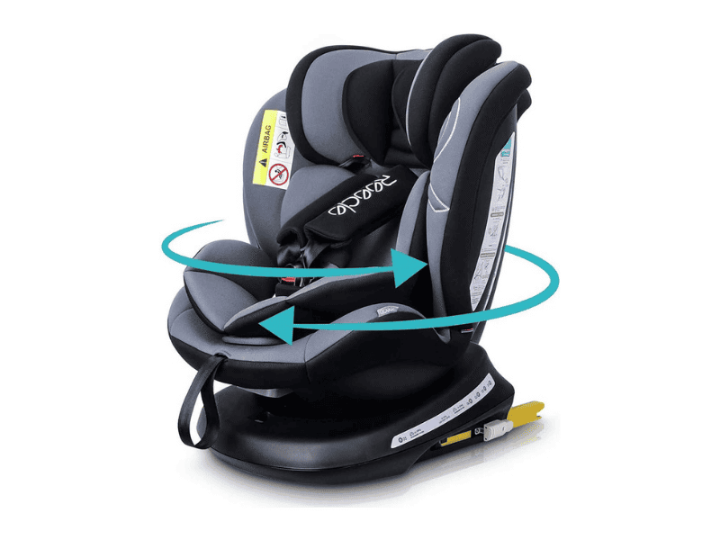 Reecle 360 Swivel Baby Car Seat ISOFIX rear-facing mode