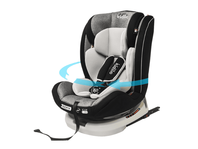 Kidilo 360 degree rotating baby car seat in car