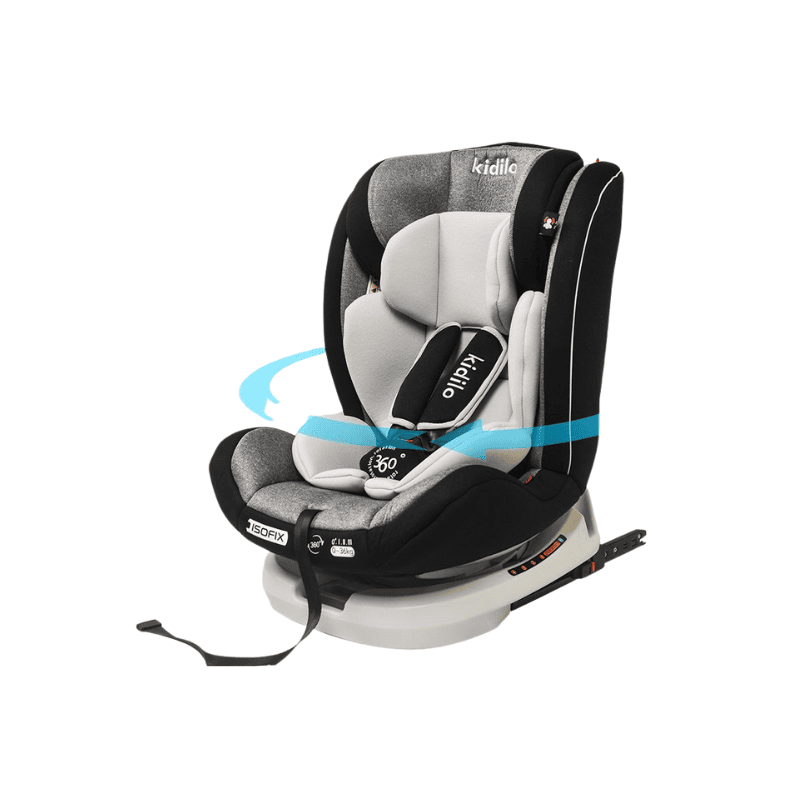 Kidilo 360 degree rotating baby car seat in car