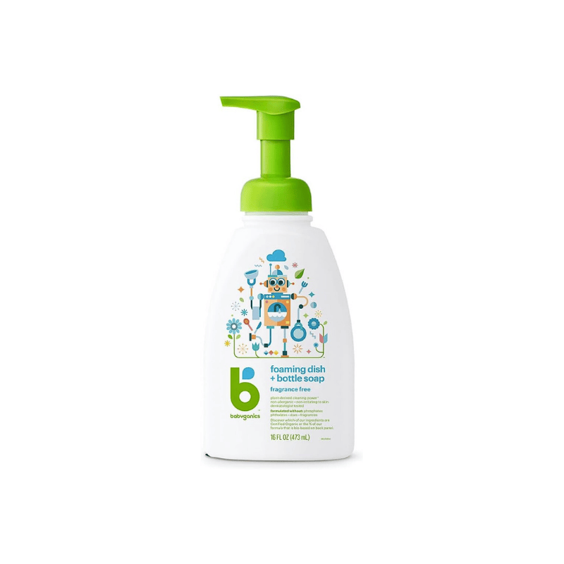 Babyganics Foaming Dish & Bottle Soap fragrance free front view